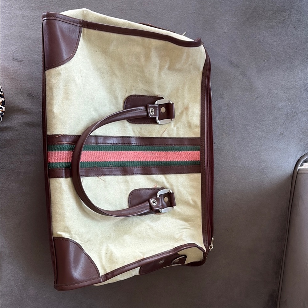 Stylish Cream and Brown Men's Bag